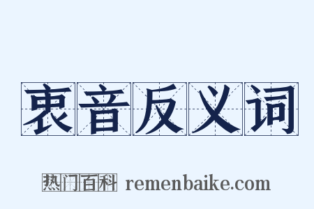 衷音反义词是什么意思的图片